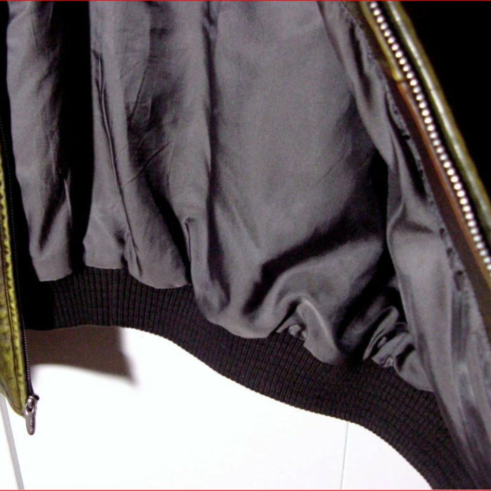 Pelle Pelle Marc Buchanon Vtg Leather Jacket Moss Green Soda Club Sz 60 - Picture 7 of 12